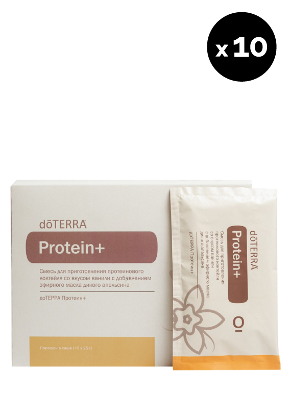 Protein+ со вкусом ванили, 10 саше